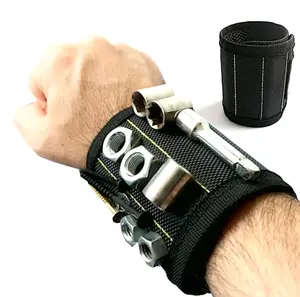 Magnetic wrist with adhesive backing, Velcro hardware tools, screwdrivers, screws, adsorption storage, magnetic wristband tool bag organizer Magnetic Wristband Tool Belt Magnet