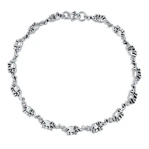 Boho Lucky Elephant Anklet Ankle Bracelet Bali Oxidized