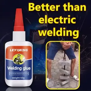 Strong Welding Adhesive, Instant Drying Glue, Quick Dry Adhesive, Cures in 10 Seconds, Multi-Purpose Bonding Agent for Plastic Metal Wood Ceramic Glass