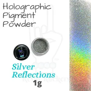 Silver Reflections Holographic Pigment Powder