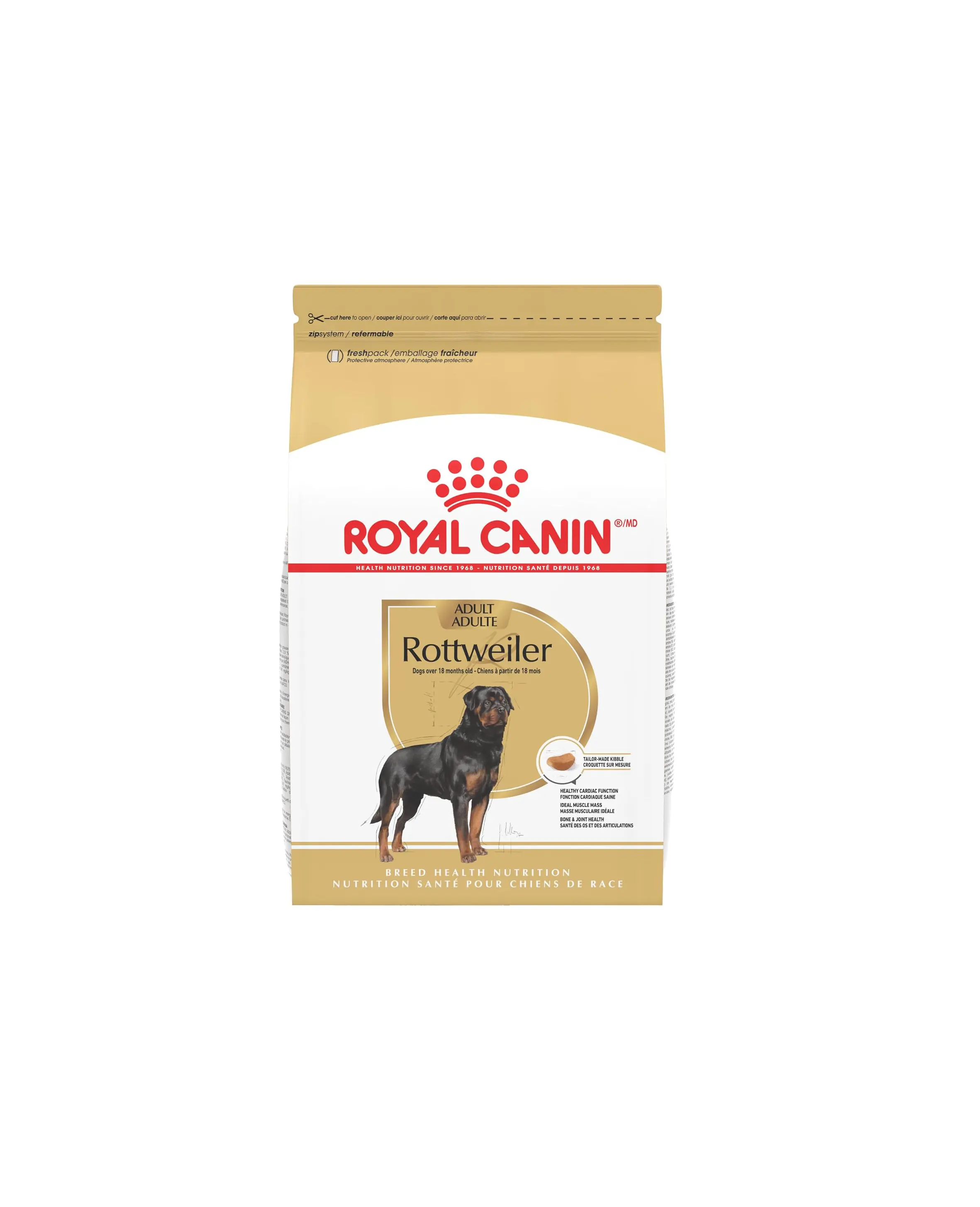 Royal Canin Breed Health Nutrition Rottweiler Adult Dry Dog Food, 30 lb Bag