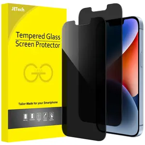 JETech Privacy Screen Protector for iPhone 17e / iPhone 16e / iPhone 14, Anti Spy Tempered Glass Film, 6.1-Inch Display, 2-Pack