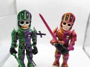 3D Printed Articulating Multi Color Skeleton Knight