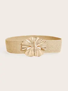 Bohemian Summer Woven PP Grass Belt for Women, Elastic Waistband, Boho Style, Perfect for Dresses, Casual Wear, Beach Parties, Festivals, Stretchy Waist Belt