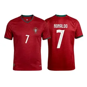 2026 New Portugal National Team Home Red 7# Cristiano Ronaldo Short Sleeve Soccer Jersey Fans Version Breathable