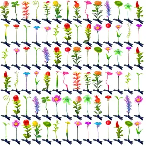 100 count Bean Sprout Hair Clips Mixed Style  Hairpins Sprout Clips Flower Butterfly Grass mushroom Hairpins Hair Accessories Headwear for Women  Girls Lady Home School Party