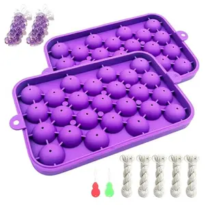 2 Pcs Silicone Soap Molds, DIY Grape Soap Making Kit for Beginners, Grape Soap Molds for Gift, Home Decor (Without Soaps)