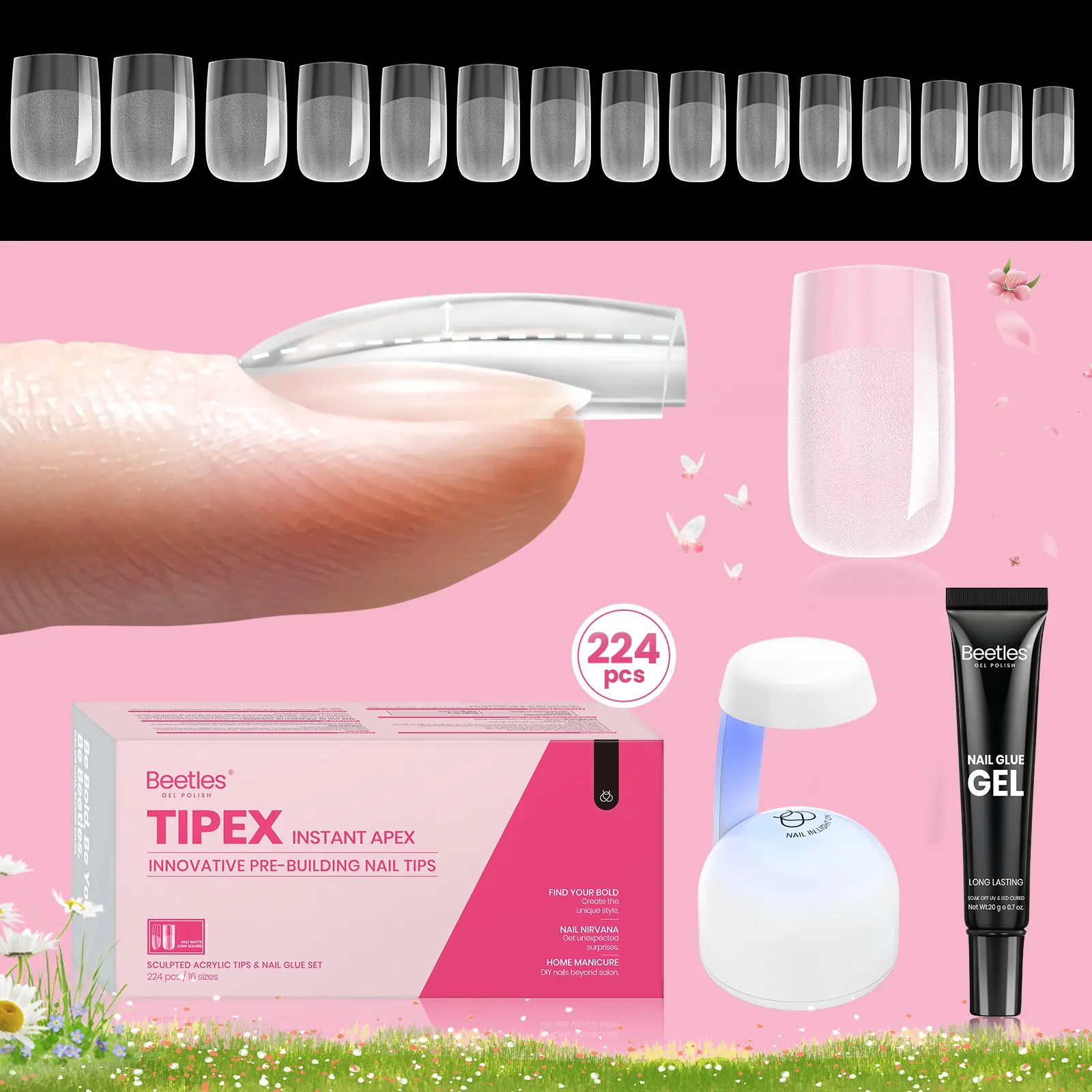 Short Square 16Sizes 224Pcs(Kit)