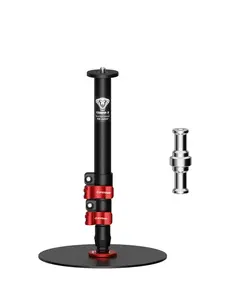IFOOTAGE A200 Round Base Monopod, 22" Desktop Mini Tripod, Aluminum Tabletop Small Tripod, Compatible with DSLR Camera, Light, Webcam for Live Streaming, Vlogging, Payload 10KG/22LBS outdoorfun