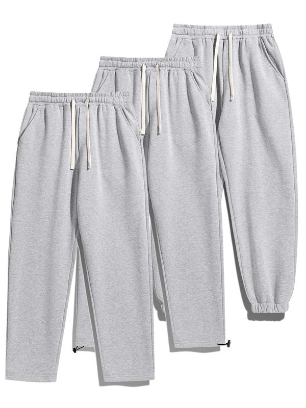 Men's Thermal Lined Pants with Drawstring Waist, Relaxed Fit Sweatpants for Fall & Winter, Men's Bottoms Men's Thermal Lined Pants with Drawstring Waist, Relaxed Fit Sweatpants for Fall & Winter, Men's Bottoms