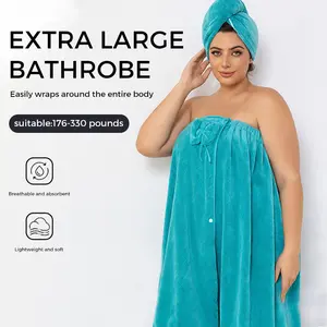 European and American style bath wrap can be worn as a strapless dress or wrapped extra large size quick drying hair drying set adult shower super absorbent skin friendly bathrobe women bath towel bath wrap outdoor travel hotel  towels home use fdt towel