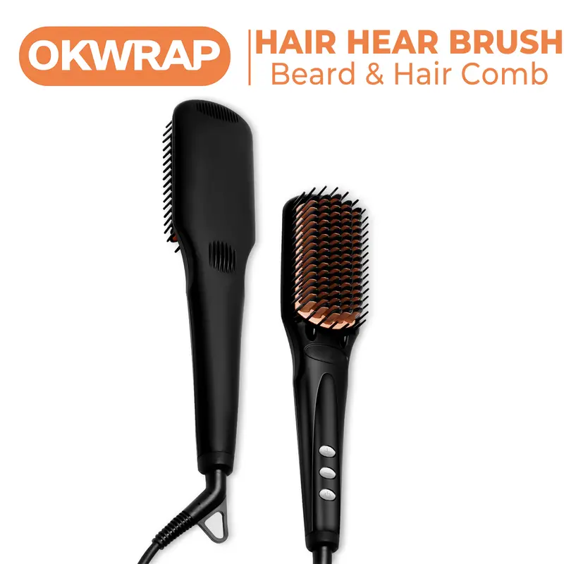 3-in-1 Straightener and Beard Comb, Nourishes Hair, and Expedites Straightening