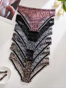 Women's Leopard Print Panty, Soft Comfy Breathable Knicker for Daily Wear, Soft And Breathable Women's Underwear for Summer, Fashion Comfy Underwear