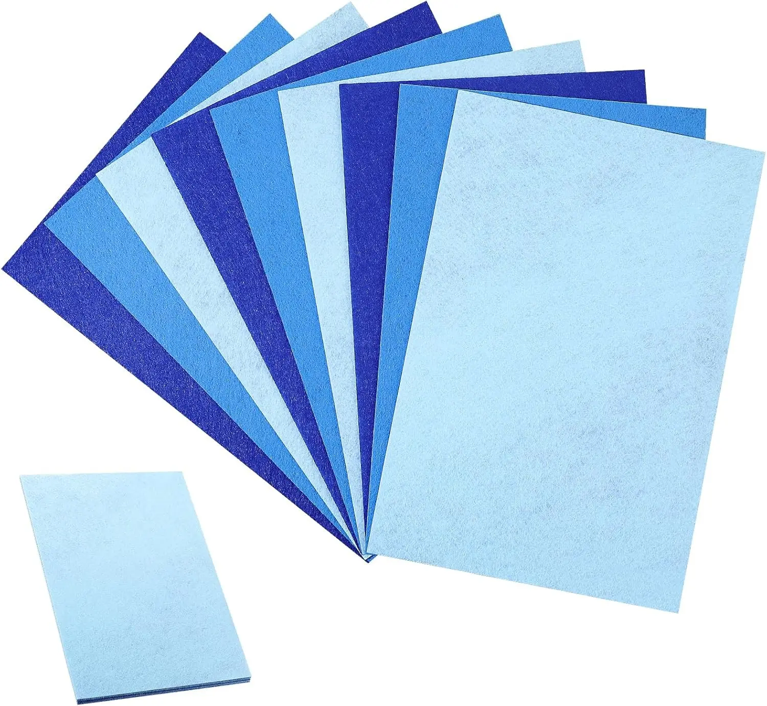 Felt Sheets for Crafts 9PCS 11.8 * 7.9in Wool Stiff Felt Sheets Soft Fabric Skin Felt DIY Patchwork Rug Arts and Crafts Fabric Pieces (3 Blue)