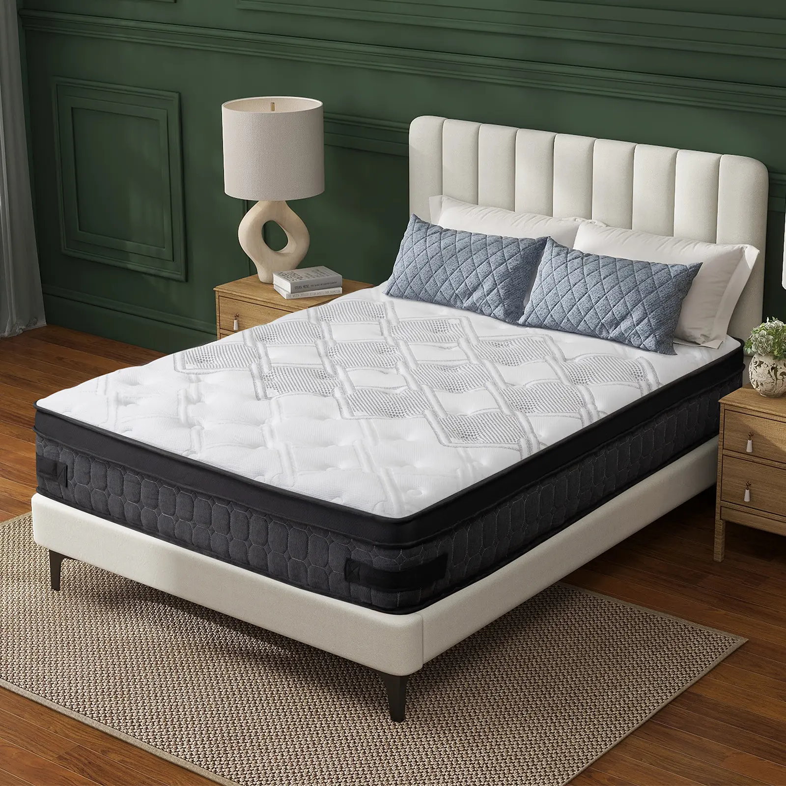 10Inch Full, Queen,King Compressed budget Mattress high density gel Memory Foam& independent pocket Coil Spring, Hybrid Mattress outlet Medium Firm, Lumbar Support,Home Rooms,Christmas Gift Furniture,Ergonomic Mattress, Interior Modern fluffle cloud bed t