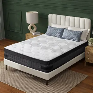 10Inch Full, Queen,King Compressed budget Mattress high density gel Memory Foam& independent pocket Coil Spring, Hybrid Mattress outlet Medium Firm, Lumbar Support,Home Rooms,Christmas Gift Furniture,Ergonomic Mattress, Interior Modern fluffle cloud bed