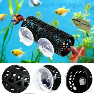 Fish Hideaway Tunnel with Multiple Entrances and Exits, Durable Plastic Aquarium Cave, Shrimp Habitat, Enhances Aquatic Tank Environment, Pet Owners