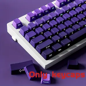 Liu Fei DigitalGradient Purple Double Shot PBT Keycap Profile Side Print RGB Backlit Keycap 135 Key for Cherry Switches Keyboard