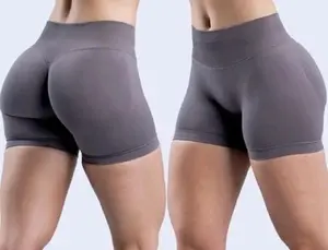 Low-waist seamless stretch shorts with scrunch butt for yoga, gym workouts, athletic bottoms quick dry gymclothes