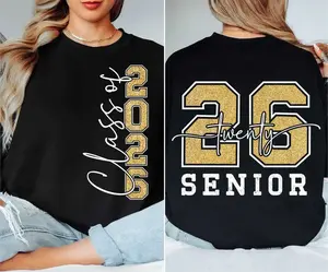 Senior Class Of 2026 Shirt - Sweatshirt - Hoodie, Senior 2026 Shirt, High School Seniors Gift Trendy College Grad Crewneck Top, Senior 2026 Merch