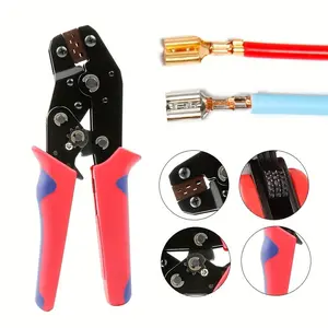 Ratchet Crimper Plier Crimping Tool Cable Wire Electrical Terminals Kit AWG22-16