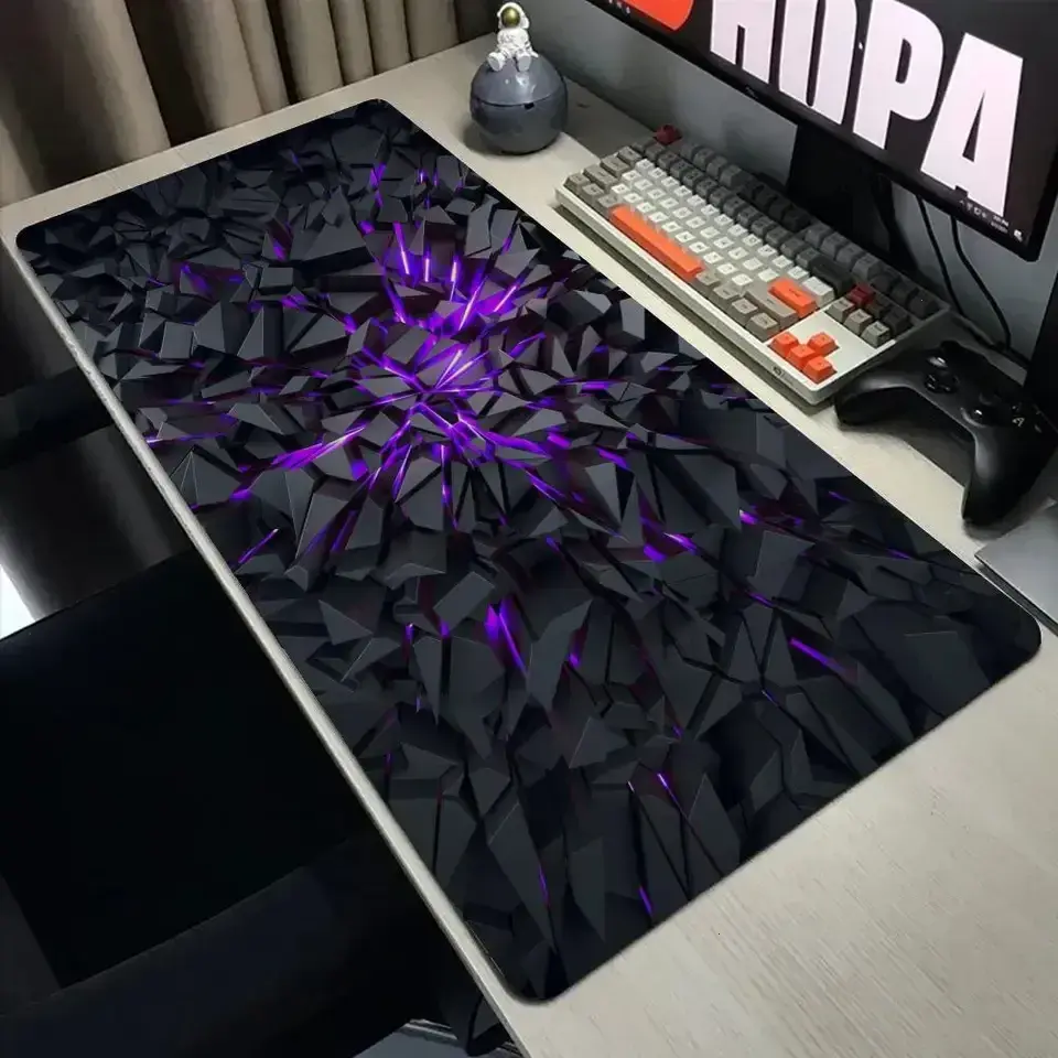 [Sale off up to 65%][Free Ship] 3D Geometry Mouse Pad Large Computer Rug Office Game Table Mat XXL 90x40cm Rubber Anti-slip Gaming Keyboard Mousepads Desk Pads