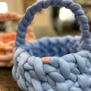 Hand-Knit Easter Basket