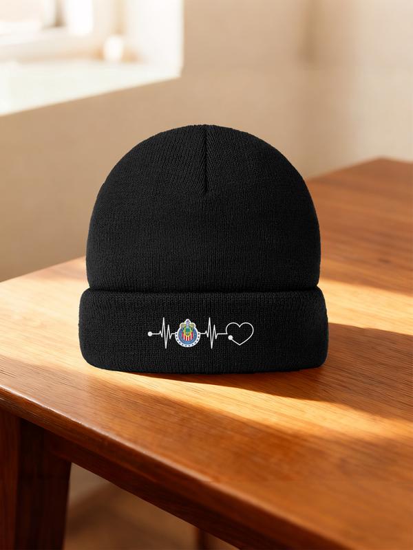 Chivas de Guadalajara Mexican Soccer Team I Heart 2026 new model Multi Color Soft Fabric Winter Cap Warm Cozy Unisex Knit Hat with Universal Fit, Versatile Headwear for All Genders & Cold Weather Graphic Hat