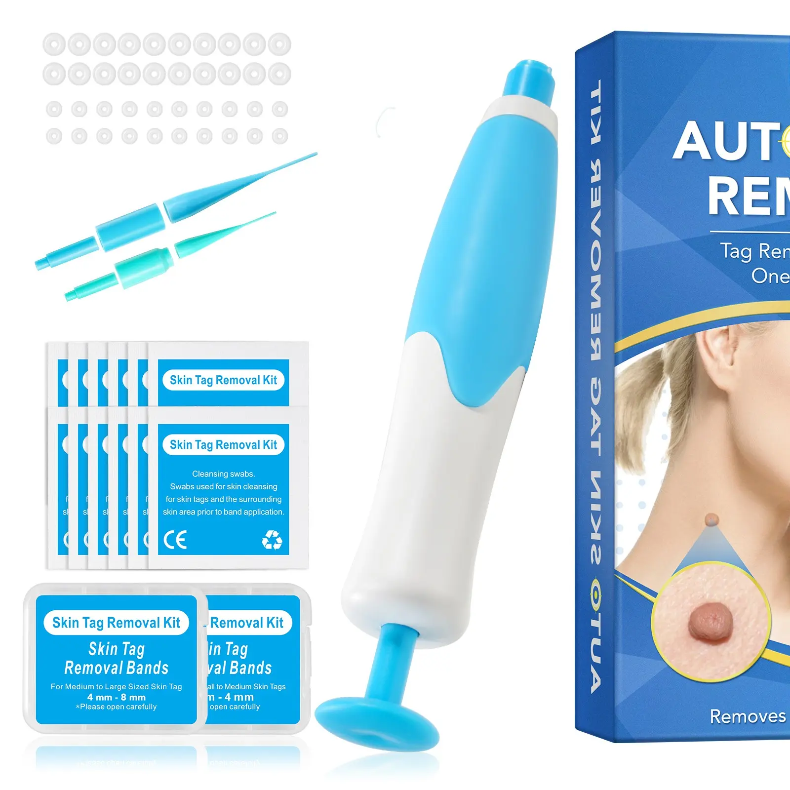 Sefudun Blue Dual-Head Skin Care Pen Set, Hand Foot Face Neck Home Use Skincare Tool, Essential Beauty Gadget for Daily Care
