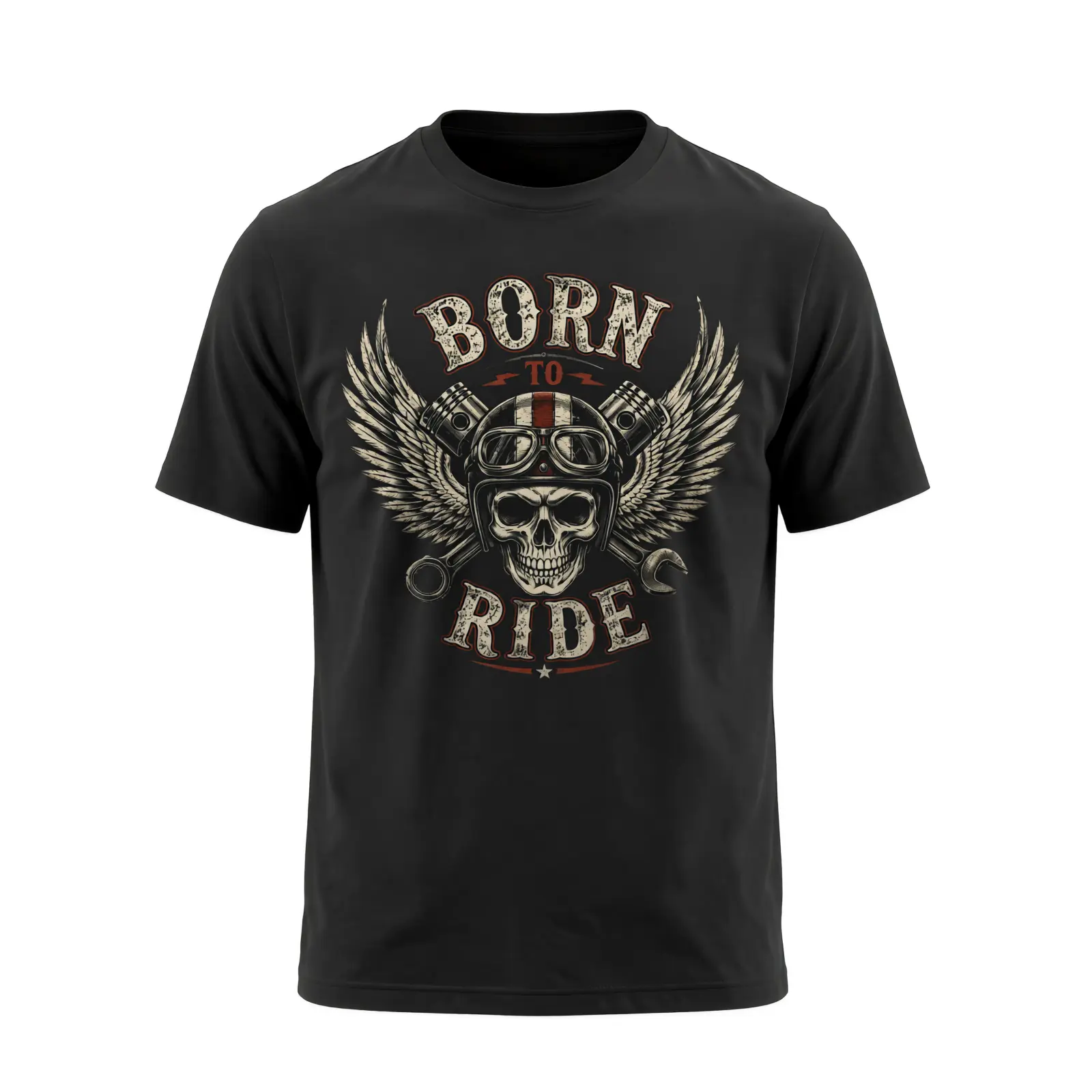 Men's Vintage Motorcycle Rider Short-Sleeve T-Shirt - Classic Biker Garage Graphic Tops, Retro Cruiser Menswear Gift for Dad Rider