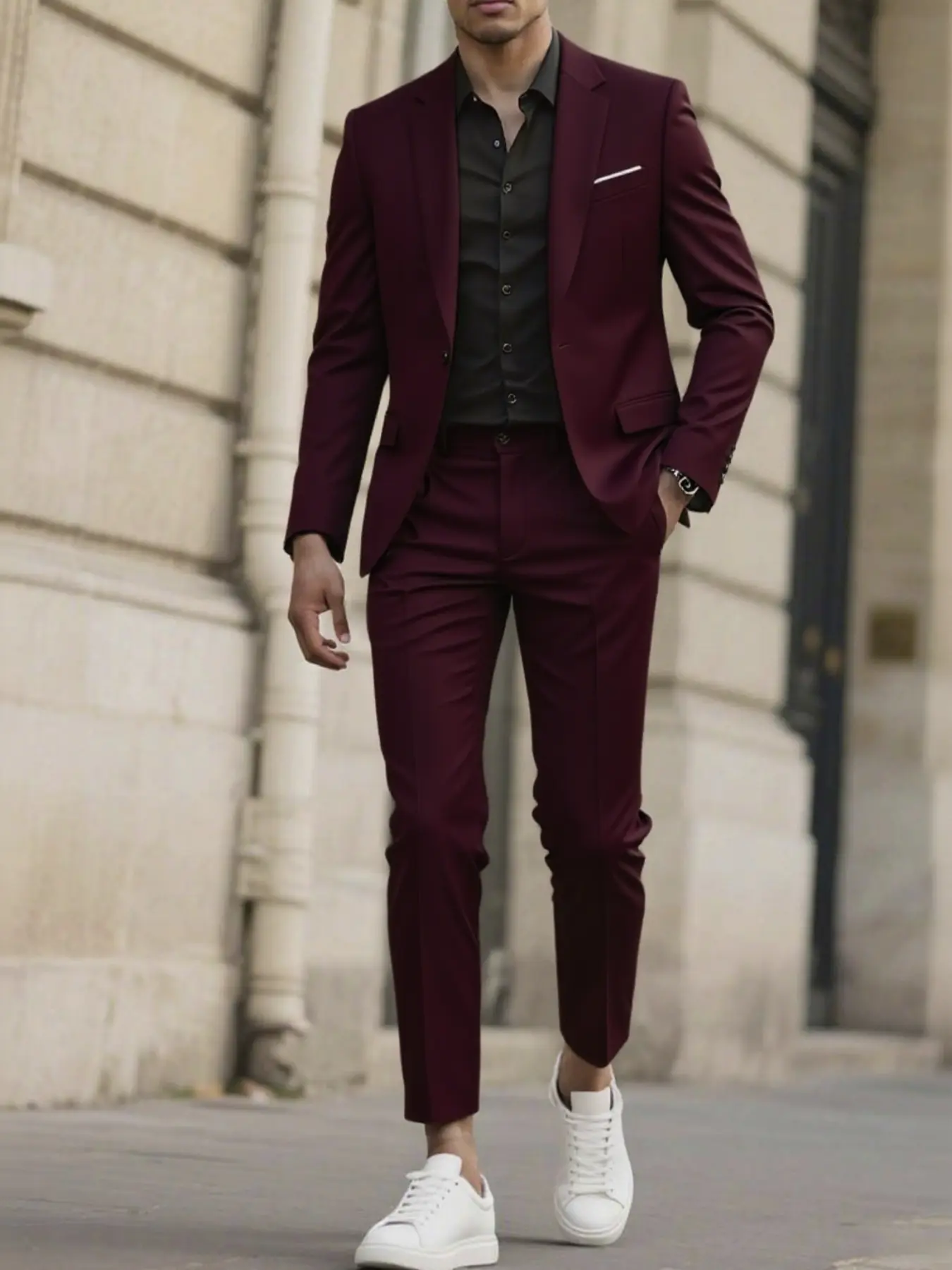 party formal Men'S 2pcs Suit Set, Blazer + Trousers, Stylish and High-Quality, Suitable for Weddings, Parties or Formal Events pant combination wrinkle-resistant fabric business casual outfits suits work christmas party outfits - party formal Men'S 2pcs Suit Set, Blazer + Trousers, Stylish and High-Quality, Suitable for Weddings, Parties or Formal Events pant combination wrinkle-resistant fabric business casual outfits suits work christmas party outfits -
