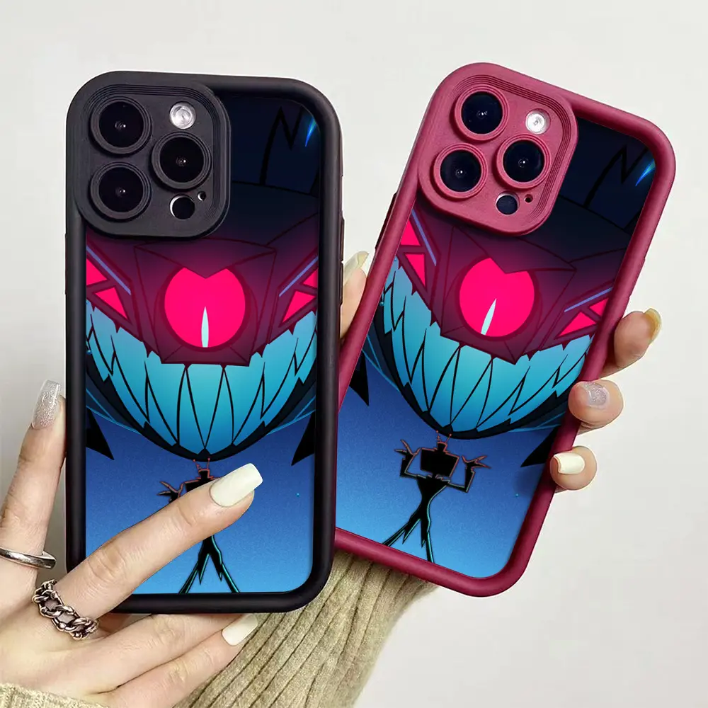 Hazbin Hotel II Phone Case for iPhone 17/16/15/14/13/12/11 Xs Pro Max Plus AIR Case for Samsung S25/S23/S24/S22/S21/NOTE20/A54/A53/A52/A36/A35/A34/A33/A17/A16/PLUS/ULTRA/FE Soft Shockproof Protective Shell 3 Vees Fan Gifts hazbin hotel season