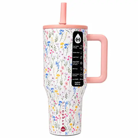 40oz Stainless Steel Tumbler Bottle for Women - Vacuum-Sealed Leakproof Insulated Drink Cup with Lid & Straw, Portable Clean Girl Aesthetic Road Trips Beach Days Office Car Mug Home Supply
