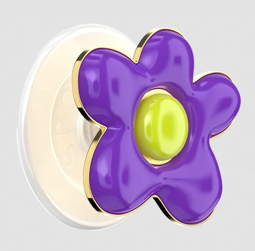 PopSockets Enamel Wonky Daisy MagSafe PopGrip - Smartphone, Cellphone, Mobile Accessory with MagSafe Grip, Accessories, Enamel Finish