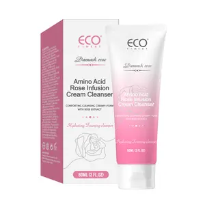 Amino Acid Rose Infusion Cream Cleanser Gentle Facial Wash with Rose Extract Cleansing Skin Repair