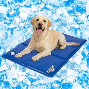 VIMENTI Water Fillable Dog Cooling Mat - Non-Toxic & Scratch Resistant Pet Cooling Pad for Dogs & Cats, 6-Layer Upgraded Durable Thick Bed, Wipe-Clean & Portable for Indoor Outdoor Use