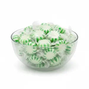 Spearmint Discs Hard Candy Cool Crisp Wrapped Mint Candy Snack