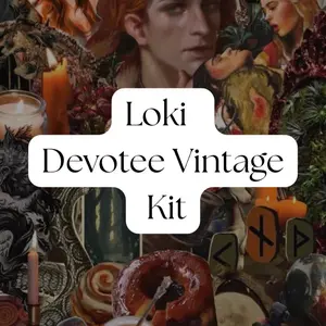 Loki Worship Vintage Bundle, Vintage Witchcraft Tools, Norse Paganism Bundle, Loki Devotee Worship Kit, Norse Pagan Chaos Witch