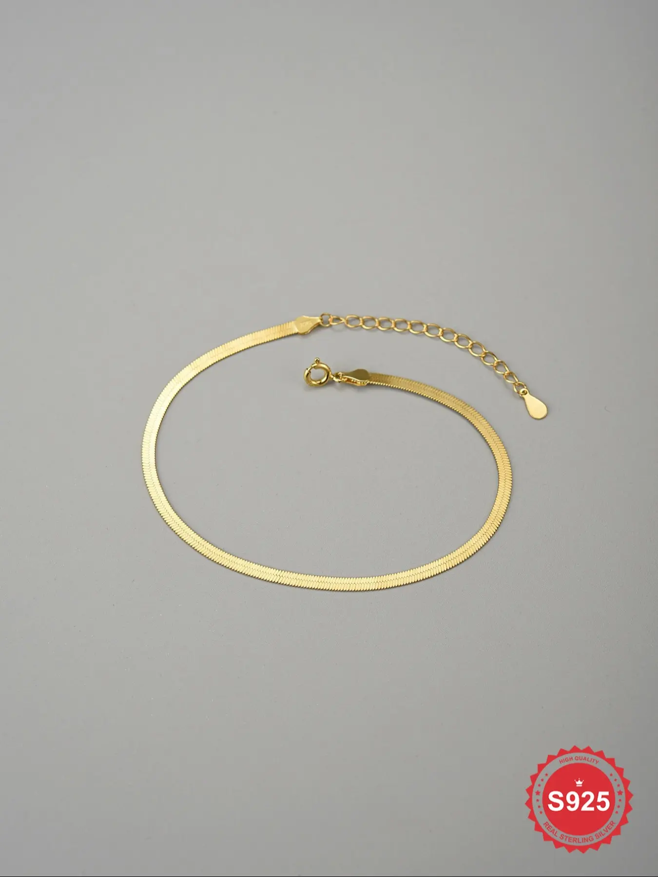 1 Pc Fashionable S925 Sterling Silver Flat Snake Done Anklets For Women Fine Jewelery Seaside Beach Daily Wear Anklet Ankle Bracelet Trendy Fine Jewelry