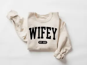 Personalized Wifey Sweatshirt, Bride Shirt, Engagement Tee, Future Mrs Top, Wedding Gift Shirt