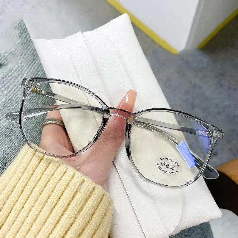 New Trendy Large Frame Myopia Glasses Ultra Light Anti Blue Light Near Sight Glasses Clear Lens Oversized Short Sight Glasses