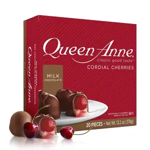 Queen Anne Milk Chocolate Covered Cordial Cherries | 13.2 oz | 20 Piece Gift Box | Whole Cherry Sweet Creamy Fruity Flavor | Holiday Candy
