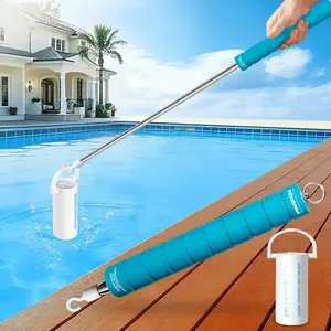NO Kneeling Telescopic Water Sampler with Sample Bucket, Lightweight Water Sampling Dipper with  Handle, Beaker Sampler, Water Sampling Pole with Swivel, Pole Sampler Rod for Pool,