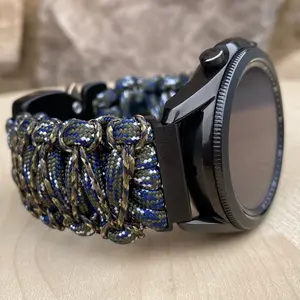 Paracord Watchband compatible with Samsung Galaxy Watch 3, Galaxy Watch 4, Galaxy Watch 5, Galaxy Watch 6 (watch not included)