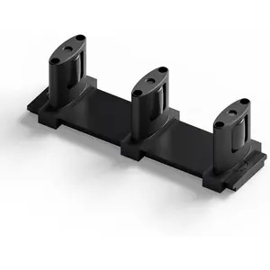 Sliding Closet Door Floor Guide, Floor Mount Sliding Door Guides for Double Bypass Door, Updated Adjustable 3-Roller Design