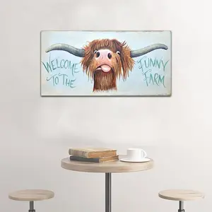 Highland Cow Pattern DIY Diamond Arts Colorful Painting Kit without Frame, DIY 5D Diamond Arts Colorful Painting Kit, Wall Art Decor for Home Living Room Bedroom, Diamond Painting Kits