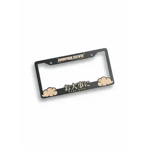 PEACH Stay Safe License Plate Frame