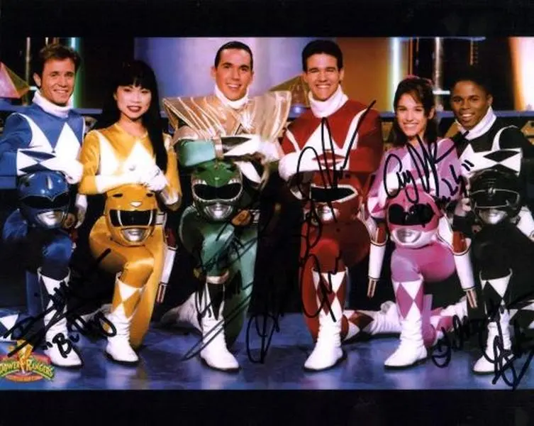 Jason David Frank - Mighty Morphin Power Rangers Reproduction (RP), Preprint (PP) Signed Autographed Photo Photograph Print Amy Jo Johnson, Austin St. John, Walter Emanuel Jones, David Yost (8 x 10 inches)