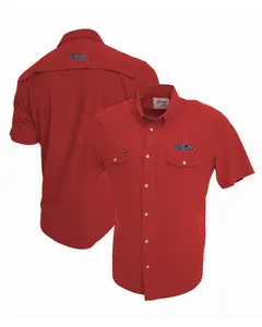 Ole Miss Tailgater Pearl Snap Button Down Short Sleeve Shirt
