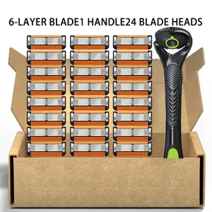 Men's manual shaver kit, blade material is safe and rust proof, easy to use and replace, high-quality material can be washed with water as a whole, classic men's shaving tool, Shaving Razors